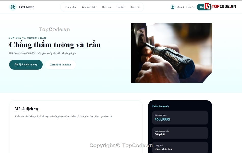Website sửa chữa,Web sửa chữa,đặt lịch